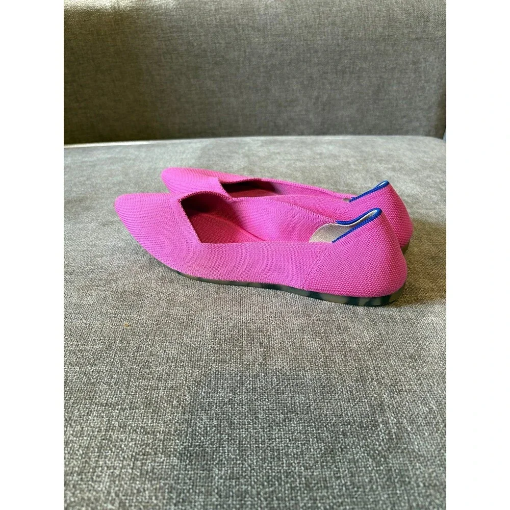 Rothys The Point Flats in bright fushia dragon fruit tortoiseshell size 7.5